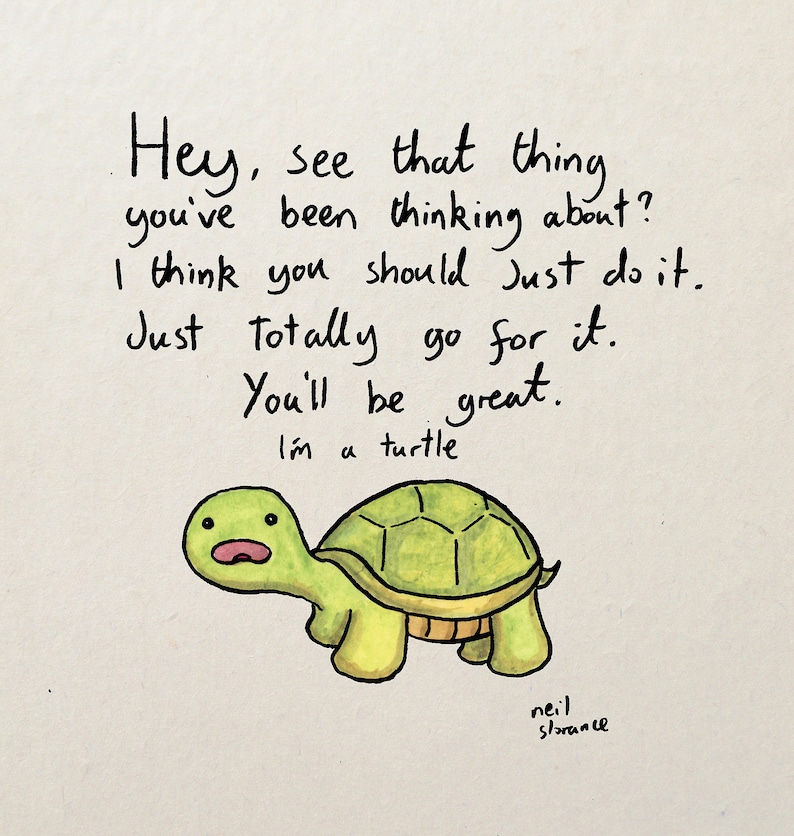 Turtle Advice A4/A5 Digital Print image 1