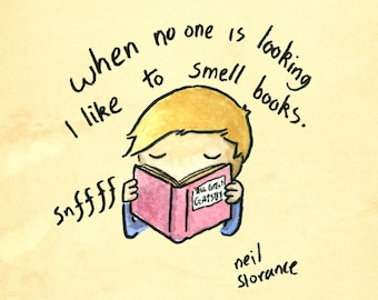 I Like to Sniff Books A4/A5 Signed Digital Print