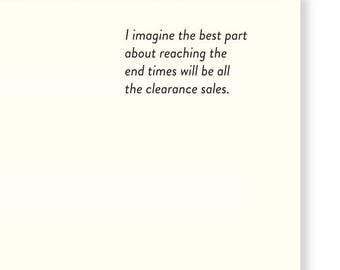 Clearance Sales Card