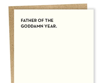 Father Of The Year Card