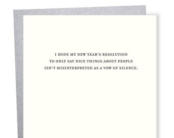 Vow Of Silence Card