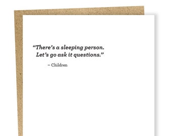 Sleeping Person Card