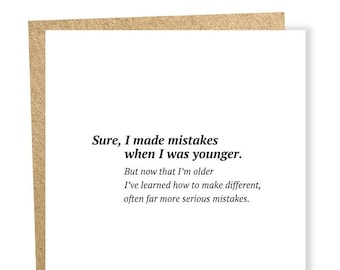 Serious Mistakes Card