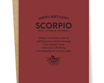 Scorpio Zodiac Card