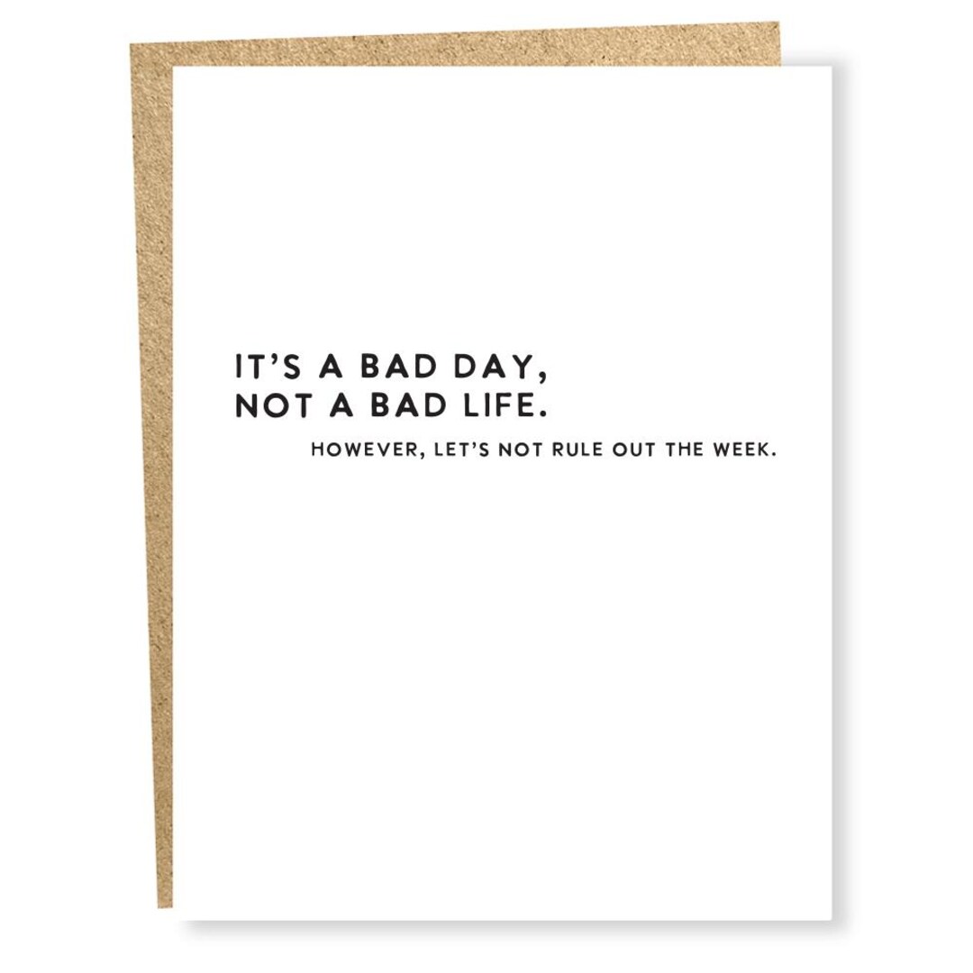 Bad Day Card - Etsy