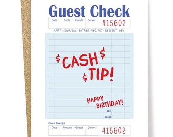 Cash Tip Card