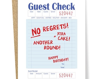 No Regrets Card