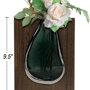 Modern Flower Vessel Wooden Vase Design Teardrop Glass Insert Handcrafted Paulownia Wood Block Table Centerpiece Unique Floral Display Container Home Accent Piece Contemporary Styling Natural Wood Grain Artistic Craftsmanship Elegant Form