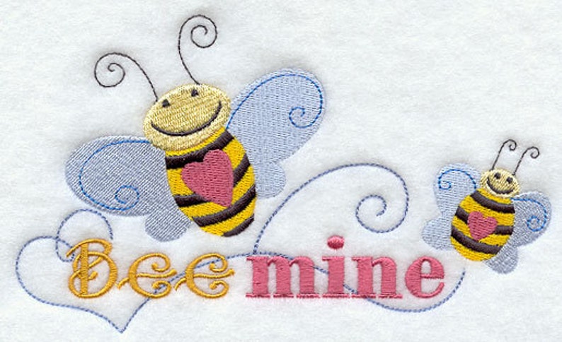 BEE MINE White Cotton Kitchen Tea Towel image 1