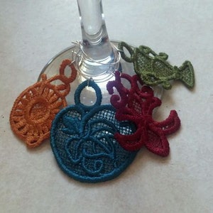 Wine Glass marker charm set