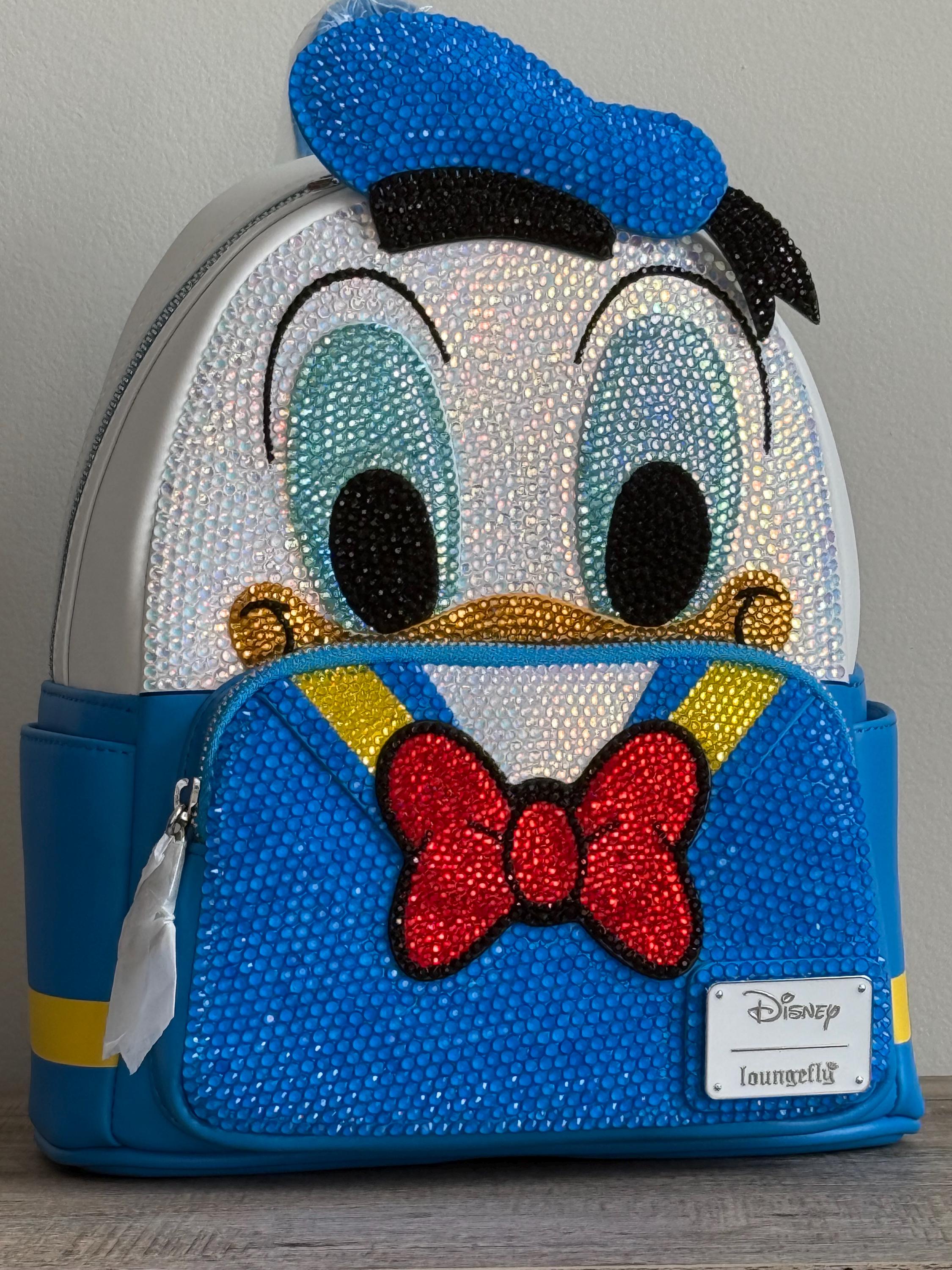 NWTs LOUNGEFLY Backpack with Blue and Green Design New Fluffy Blue Loungefly Mini Backpack Arrives at  main image 3