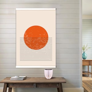 Mid Century Tapestry, Modern Panoramic Print,Modern Horizontal Wall Art Print,Abstract Art,Geometric Wall Art,Boho Wall Decor,Large Wall Art