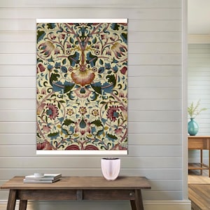 Flower Pattern Hanging Tapestry, For Living Room,Wall Tapestry ,Botanical Tapestry, Original Art on Tapestry, Vintage Style Wall Hanging,