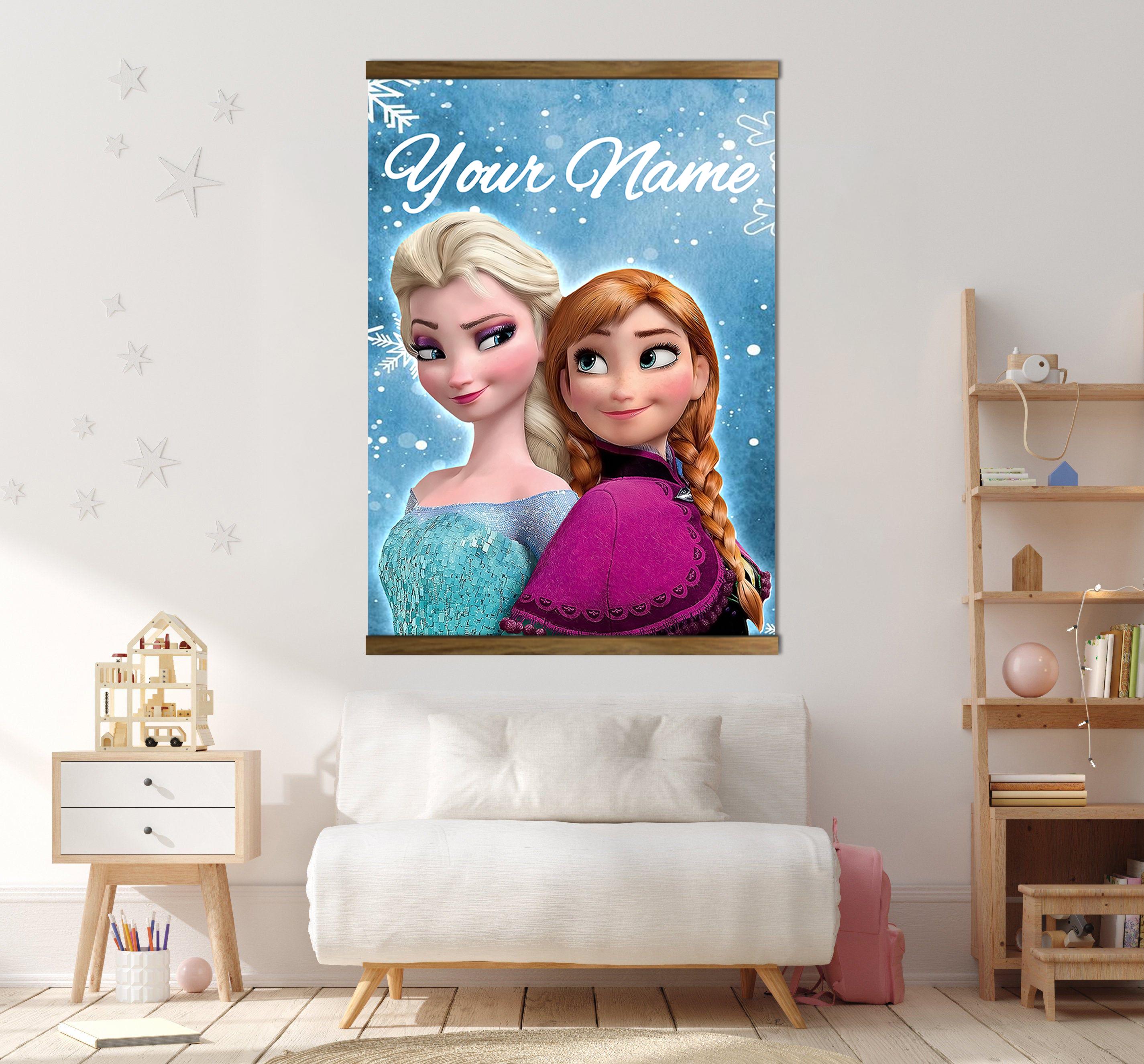Frozen Elsa and Anna Canvas Print, Ki...