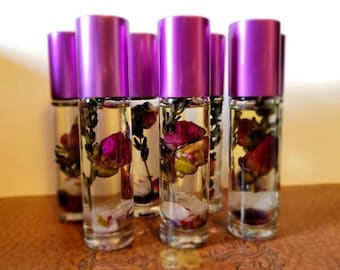 Lavender Roses Botanical Perfume Blend. Lavender, Rose Essential Oils. 10 ML