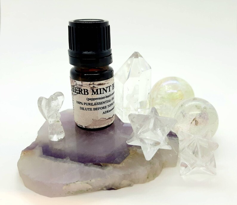 Herb Mint Essential Oil Blend. Peppermint Rosemary Basil Etsy