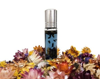 Michael Angel Botanical Perfume Oil.  Lavender,  Palo Santo, Blue Oils and crystals. 10 ML