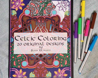 Celtic Knotwork Coloring Book, Original Designs, Fantasy Art