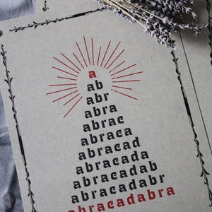 Abracadabra Print A4 | Occult, Magick, Wicca, Dark Art