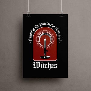 WITCHES Art Print | Feminist Occult Poster | Witchy Retro Wall Art
