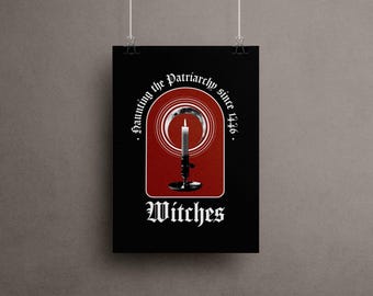 WITCHES Art Print | Feminist Occult Poster | Witchy Retro Wall Art