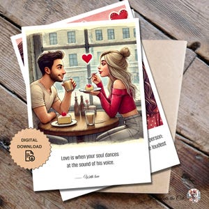 Liebe Affirmation Karten - 'Habe Deine Person gefunden' Zitate | Liebesbrief für Sie und Ihn | Romantisches Valentinstagsgeschenk für Print & Phone
