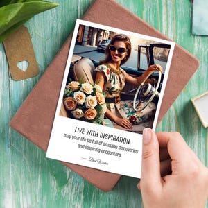 Wydrukowana kartka z okazji Dnia Kobiet | Karta z inspirującym cytatem dla niej | Karta z afirmacją | Karta urodzinowa dla niej | Cyfrowa kartka z pozdrowieniami
