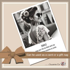 Tarjeta inspiradora imprimible: tarjeta de cumpleaños para ella / Tarjeta con una afirmación positiva / Descarga digital / Regalo para el Día de la Mujer
