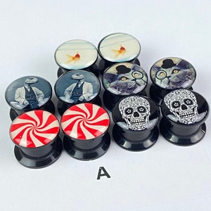 Set of 5 Pairs of 7/16&quot; (11mm) Picture Plugs gauges - You choose the set