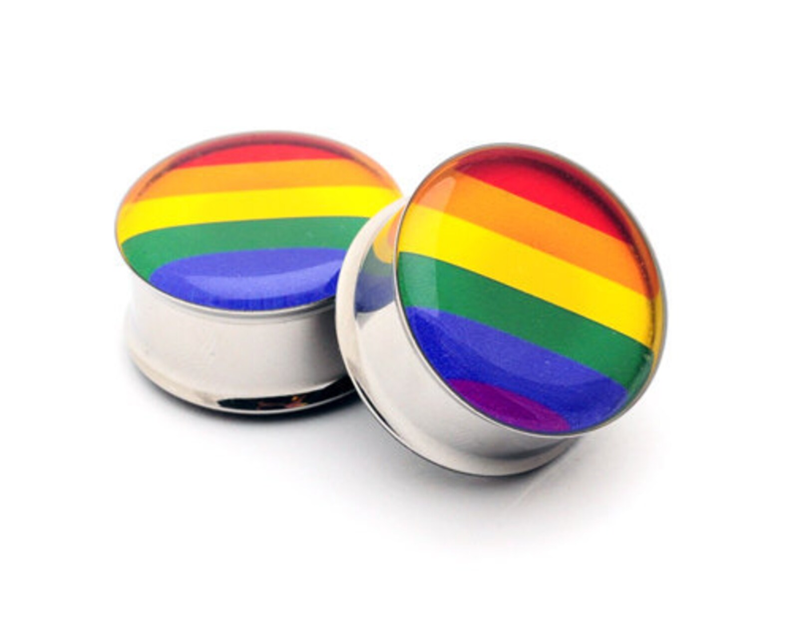 Rainbow Picture Plugs Gauges 16g 14g 12g 10g 8g 6g 4g Etsy