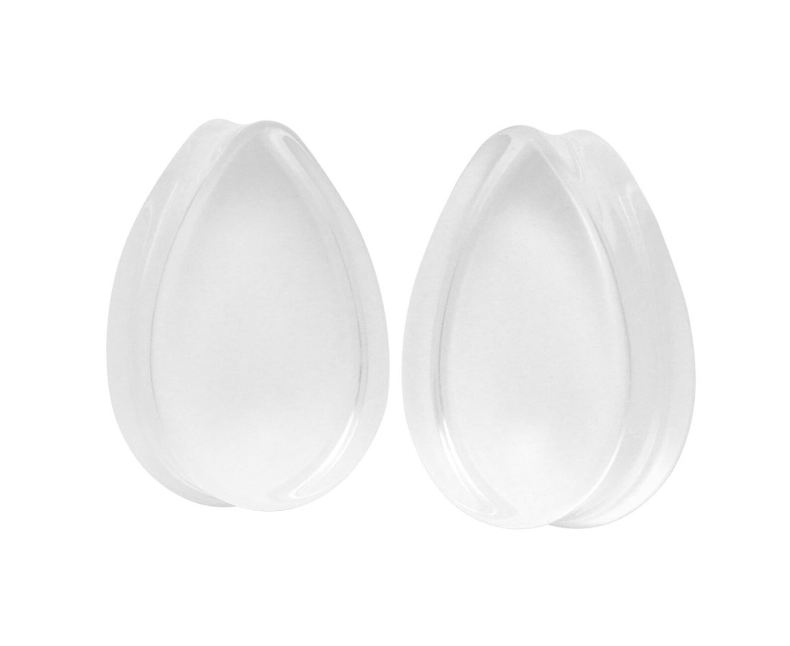 Clear Glass Double Flare Teardrop Plugs PG545 Gauges 2g Etsy