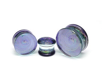 Jauges Galaxy Swirl Double Flare Plugs (PG-592) - 2 g, 0 g, 00 g, 7/16", 1/2", 9/16", 5/8", 3/4", 7/8", 1 pouce