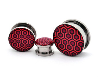 Overlook Picture Plugs gauges - 16g, 14g, 12g, 10g, 8g, 6g, 4g, 2g, 0g, 00g, 7/16, 1/2, 9/16, 5/8, 3/4, 7/8, 1 inch