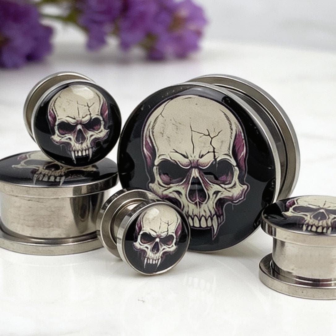 Skull Ear Gauges - Etsy