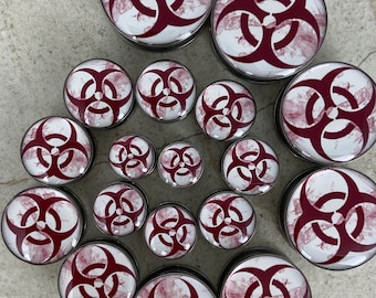 Biohazard Surgical Steel Gauges – Style 2 Plugs