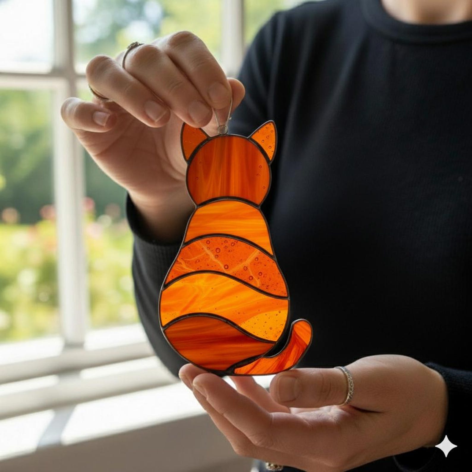 Cat Stained Glass Pattern | DIY Christmas Ornament (digital Download ...