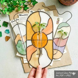 Tube Panel Trio Bundle Stained Glass Pattern PDF JPG