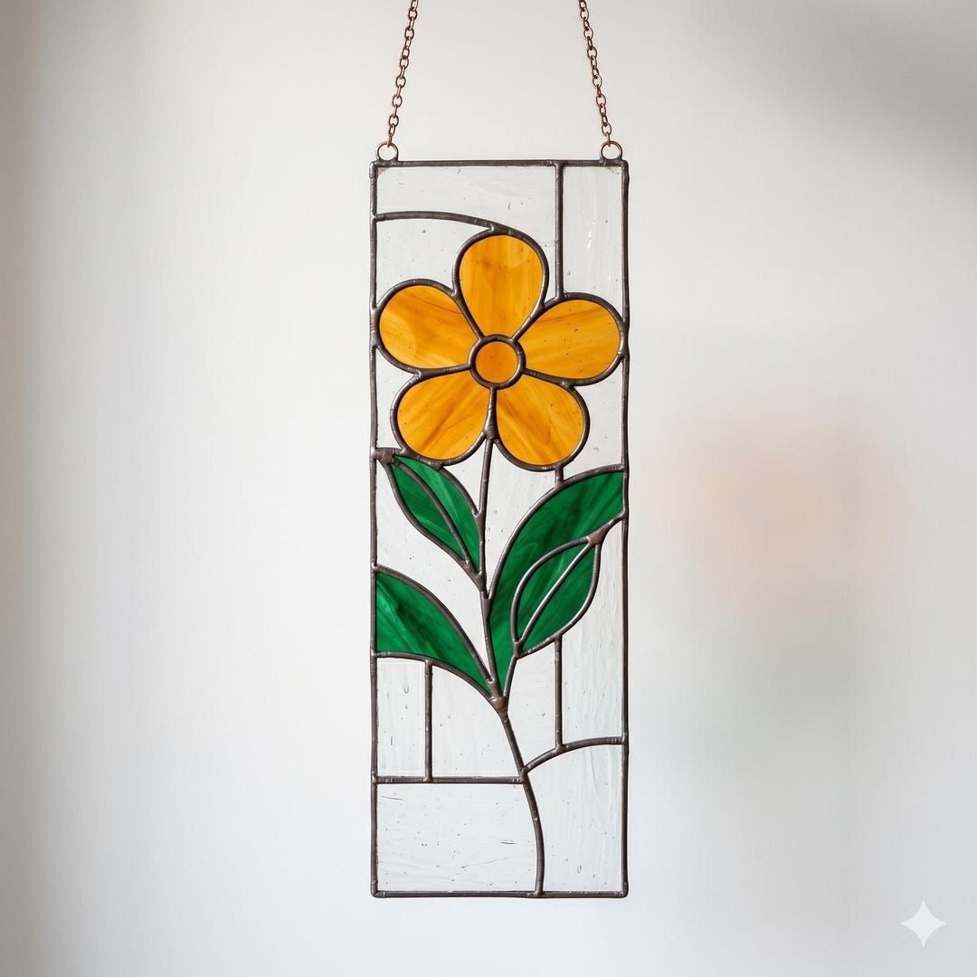 花柄パネルのステンドグラス模様 – デジタルダウンロード - Etsy 日本
