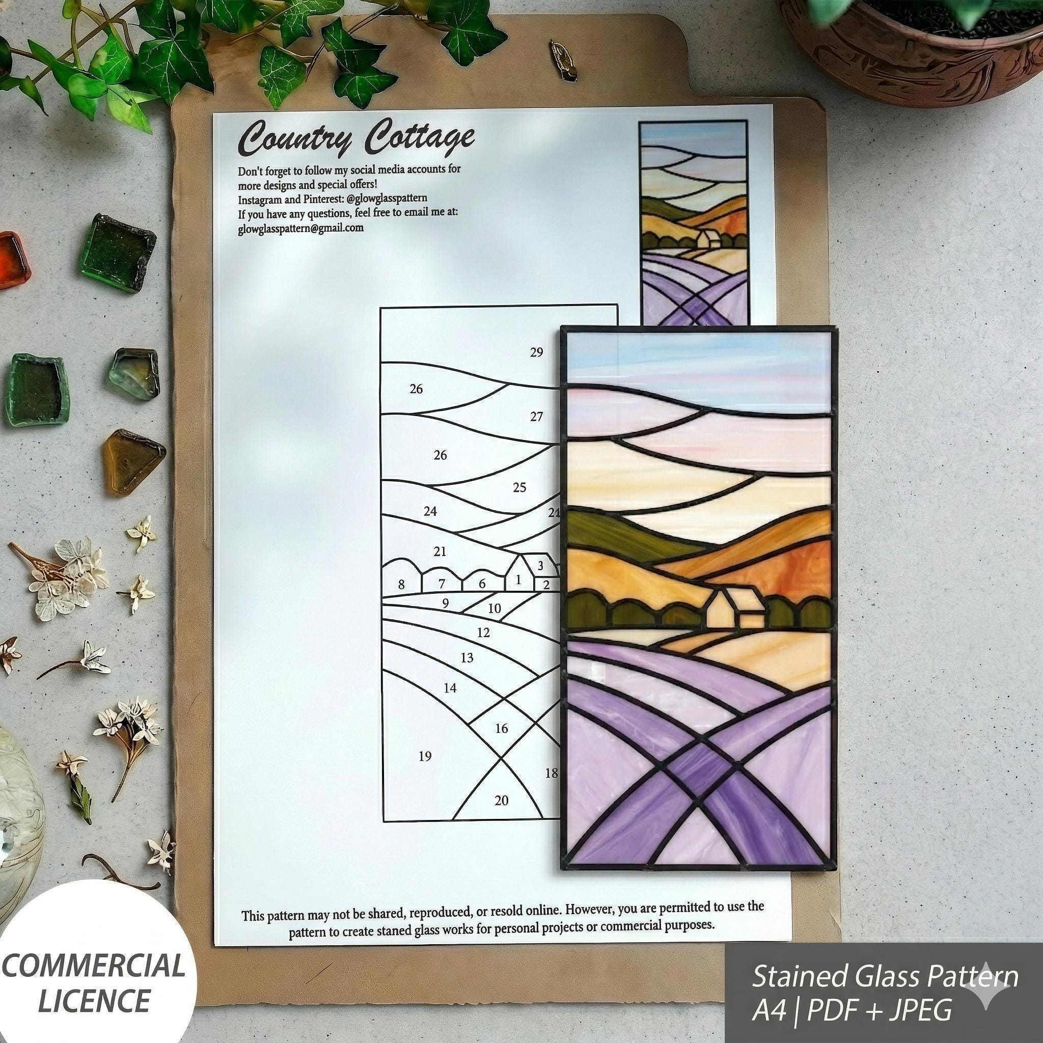 Country Cottage | A4 Size | Digital Download (PDF + JPG) | - Etsy