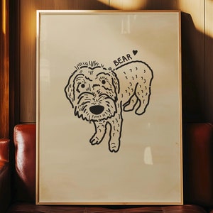 Custom Pet Portrait, Personalized Dog Portrait, Bad Portrait, Badly drawn dog, Pet portrait, Pet commission, Custom Dog Portrait,Pet Drawing