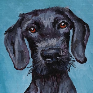 Peinture à l'huile de portrait d'animal de compagnie personnalisé à partir d'une photo, portrait d'animal de compagnie personnalisé, peinture à l'huile originale de chien, chien chat à l'huile, cadeau personnalisé, commande artistique