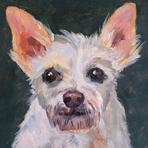 Peinture à l'huile personnalisée de portrait de chien à partir d'une photo, portrait d'animal de compagnie personnalisé, peinture à l'huile originale, portrait de chien et de chat, cadeau personnalisé, commande artistique