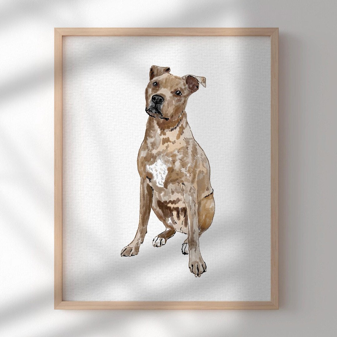 Custom Watercolor Dog Portrait From Photo – Personalized Pet Art for ...