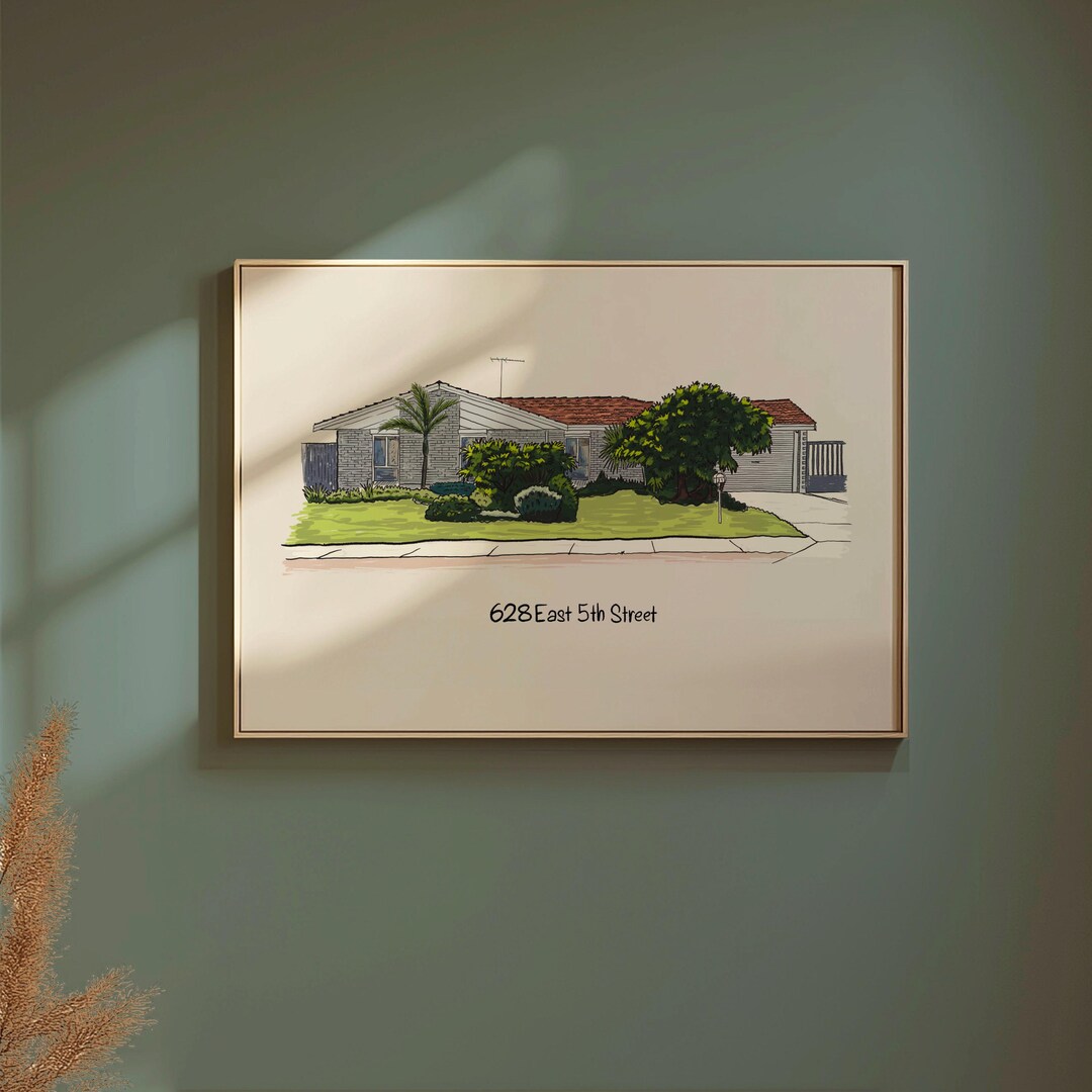 Custom House Portrait – Personalized Watercolor Home Illustration - Etsy