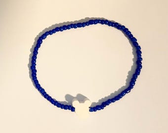 Pulseira de contas inspirada no Mickey - Azul