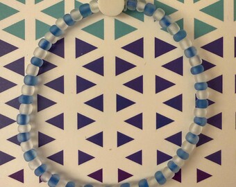 Pulseira de contas inspirada no Mickey - Azul e Branca