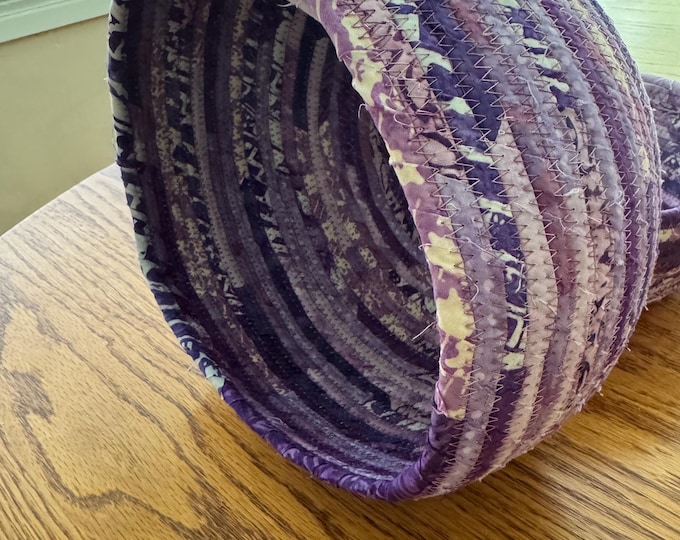 Medium Fabric Basket in Shades of Purple
