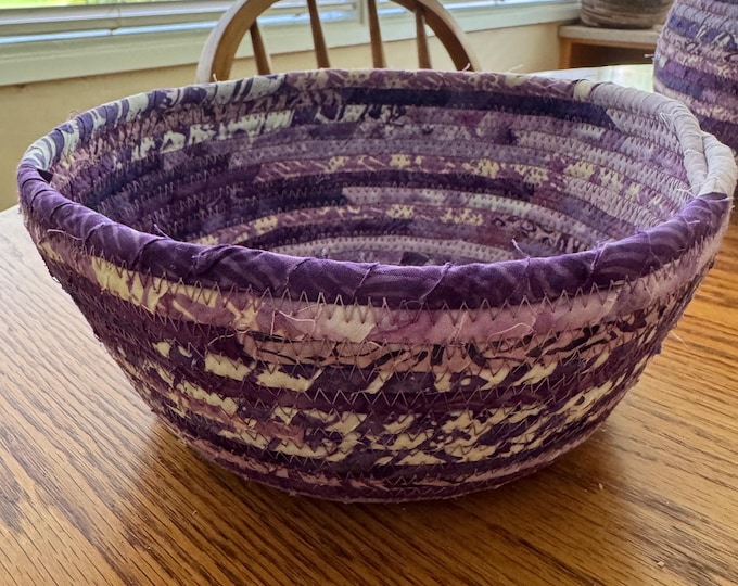 Small Fabric Basket in Shades of Purple