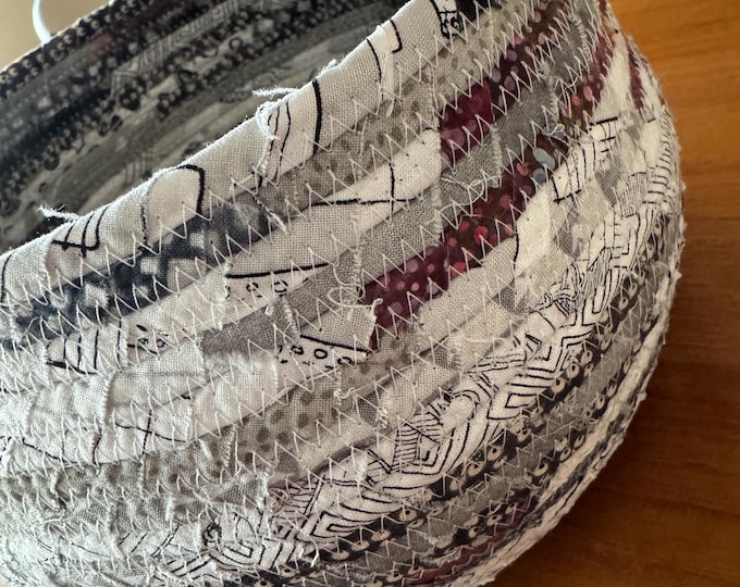 White, Black and Gray Fabric Clothesline Basket