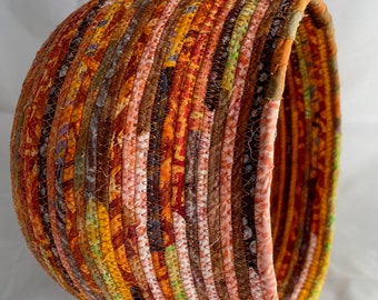 Large Fabric Basket in Shades of Orange